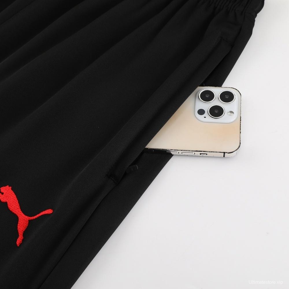 23/24 AC Milan Red S-2XL Half Zipper Jacket+Long Pants