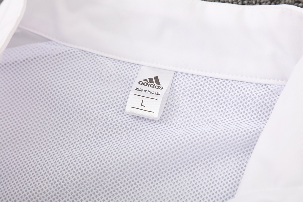 25/26 Real Madrid White Half Zipper Jacket+Long Pants S-3XL