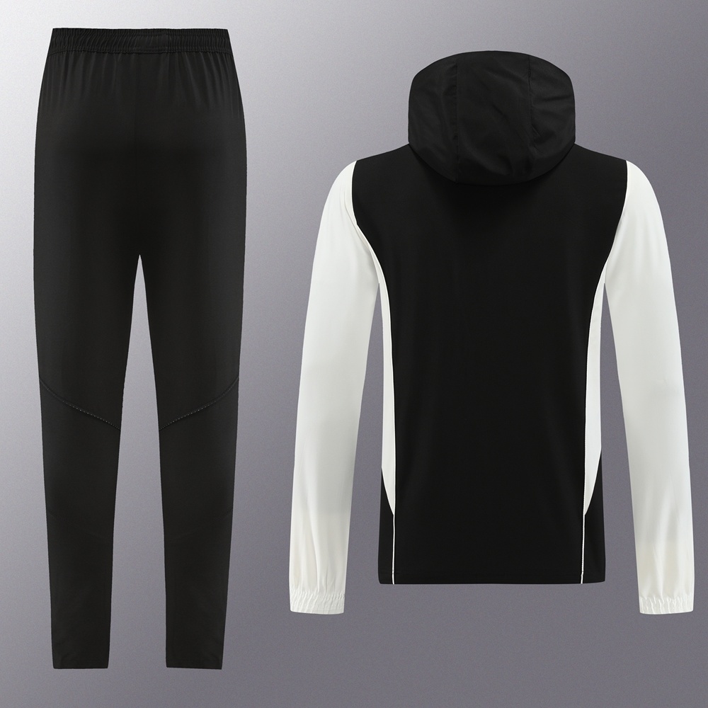 2025 Adidas Black White Half Zipper Jacket+Long Pants S-2XL