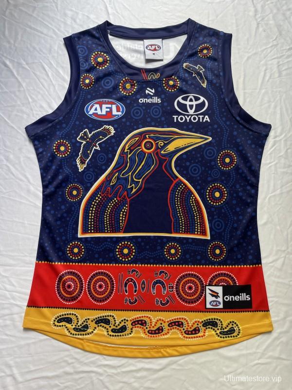 25/26 Adelaide Crows Navy with Indigenous Aboriginal Art Crow Design Guernsey