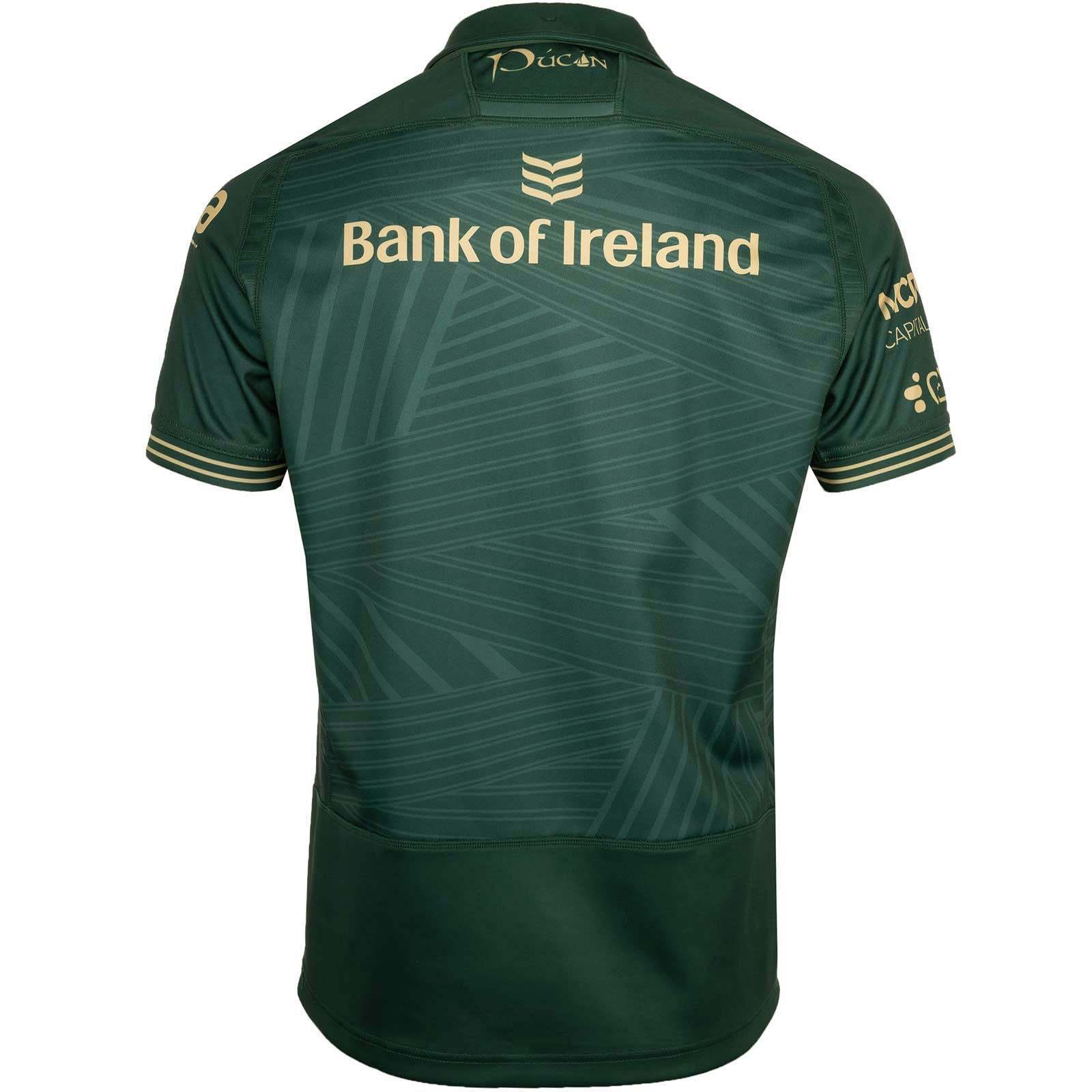 25/26 Connacht Green with Gold Geometric Pattern Home Jersey