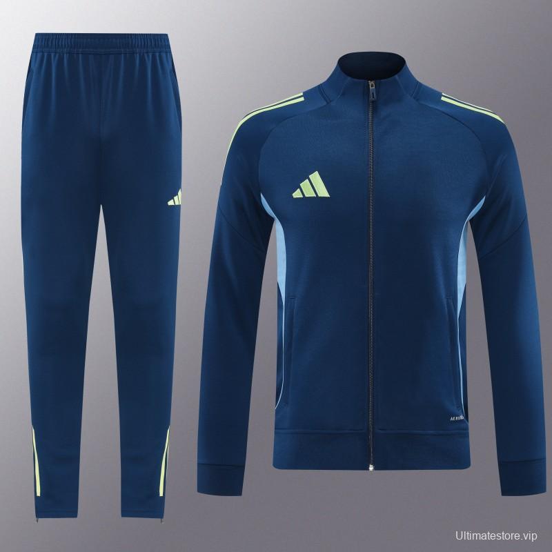 2025 Adidas Azure Blue Full Zipper Jacket+Long Pants