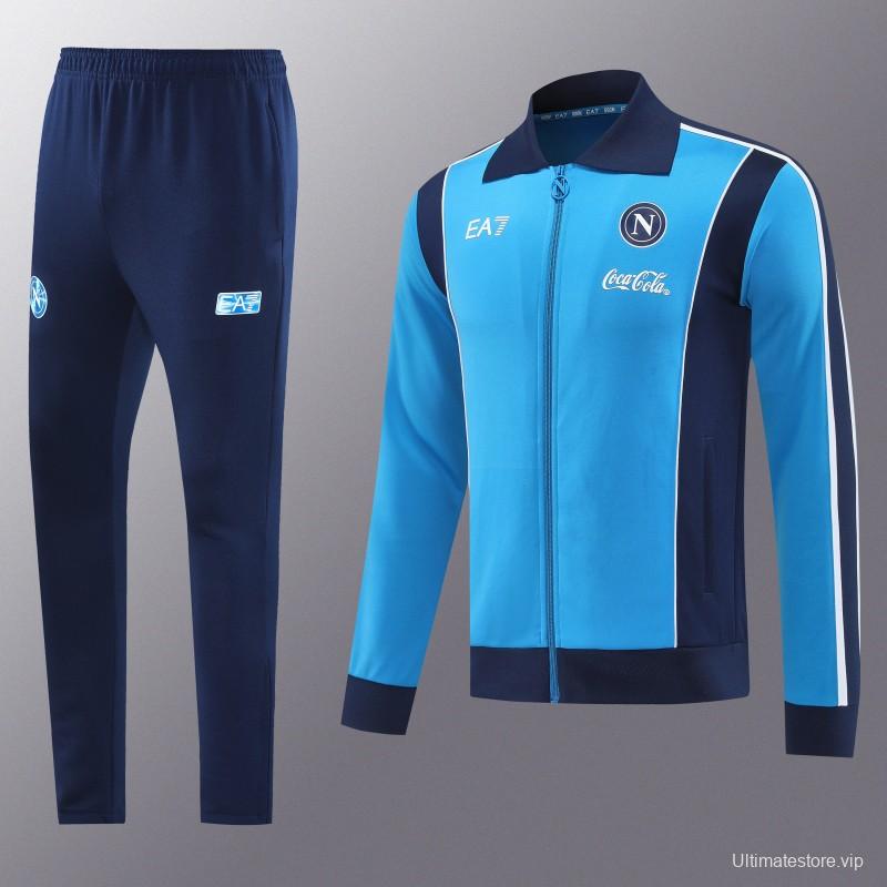 25/26 SSC Napoli Sky Blue Full zipper Jacket Tracksuit+ long pants