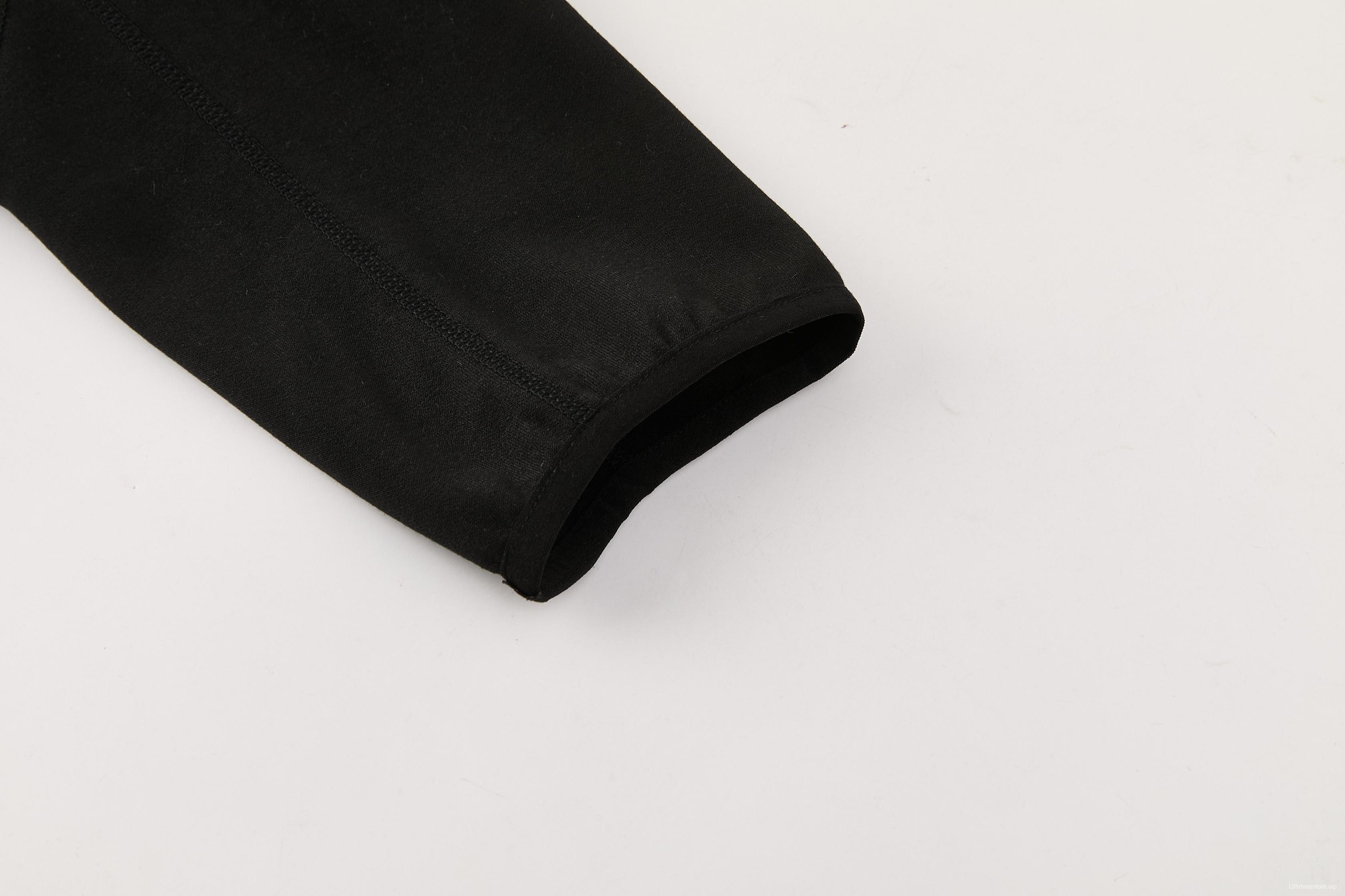 25/26 Chelsea Black Full Zipper Hoodie Windbreaker + Long Pants