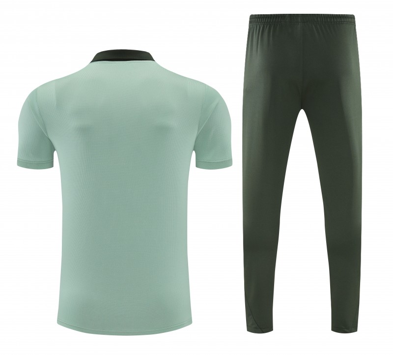 26/27  Chelsea Light Green Polo Training Shirt + Long Pants Tracksuit