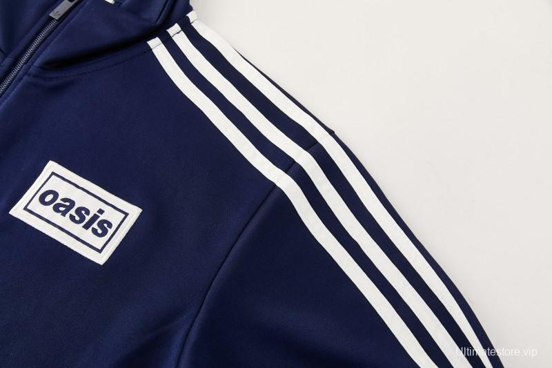 2026 Adidas Navy Blue Full Zipper Jacket + Long Pants