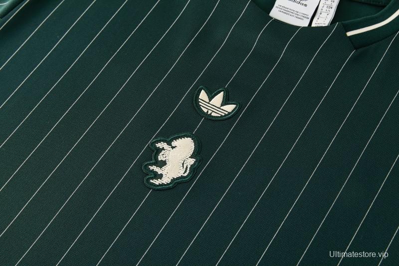 26/27 Juventus Navy Green Short Sleeve+Soccer Shorts