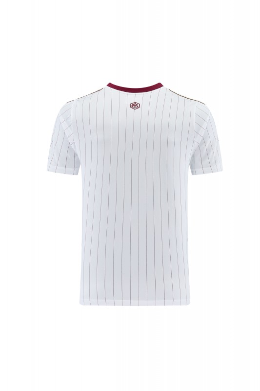 26/27 Arsenal  White Pinstripe Short Sleeve+Soccer Shorts