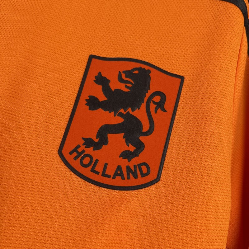1980 Retro Netherlands Home Long Sleeve Jersey