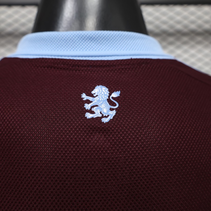 Player Version 26/27 Aston Villa FC Home Long Sleeve Jersey With Sponsor