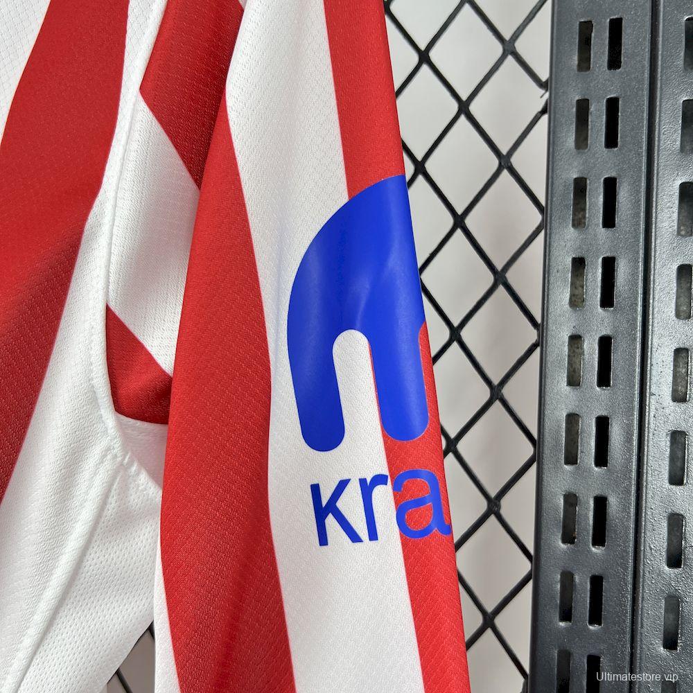 2025/26 Mens Atletico Madrid Home Long Sleeve Jersey