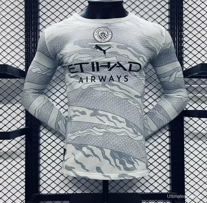 Player Version 24/25 Manchester City Puma Year of the Dragon White Long Sleeve