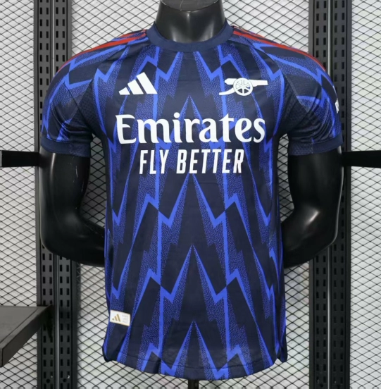 Player Version 25/26 Arsenal Third Blue with Geometric Lightning Pattern Jersey
