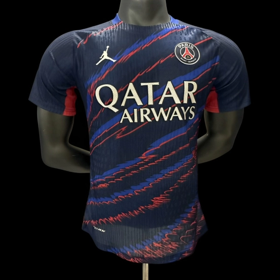 Player Version 25/26 PSG Navy with Dynamic Brush Stroke Pattern Jersey
