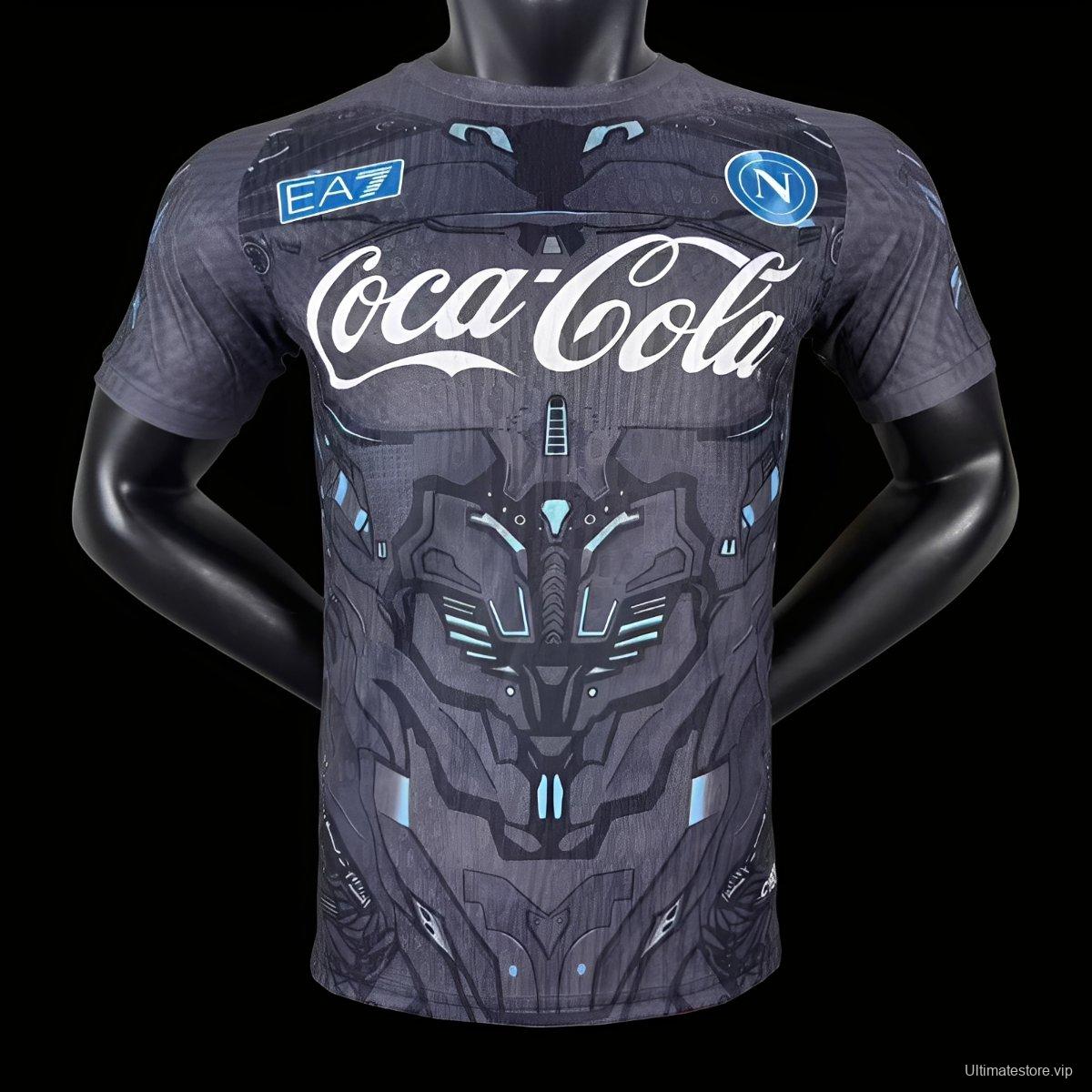 Player Version 25/26 Napoli EA7 Gray with Robotic Armor Pattern Jersey