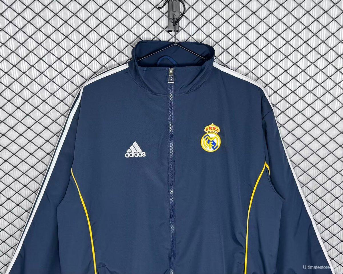 Retro 99/00 Real Madrid Navy Windbreaker