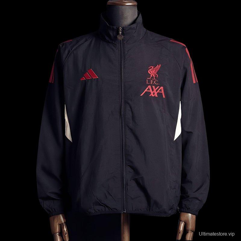 2026 Liverpool Black Jacket Windbreaker
