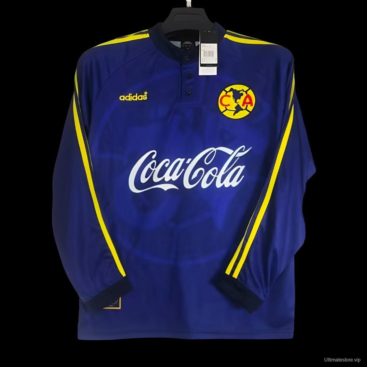 Retro 97/98 Club America Away Blue Long Sleeve Jersey