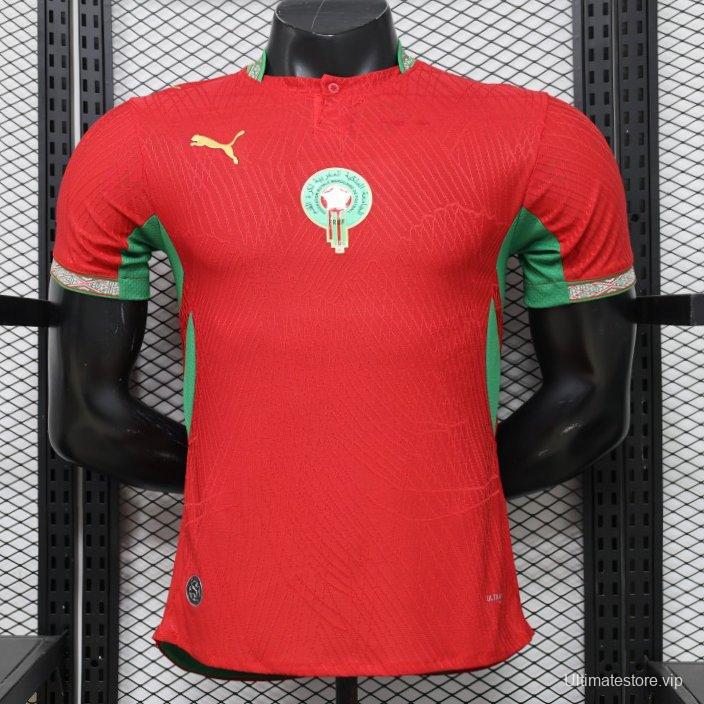 Player Version 26/27 Morocco Red & Green Home Jersey