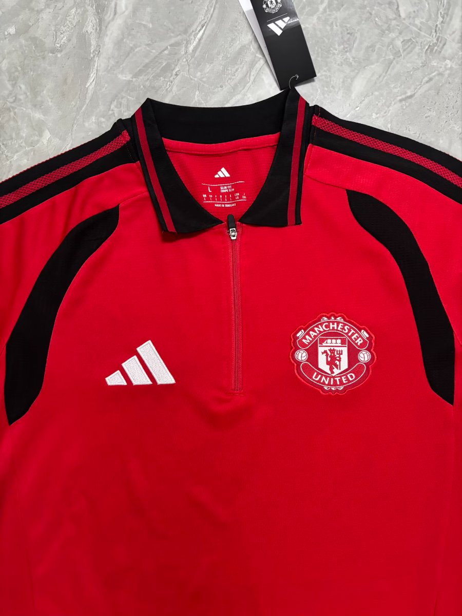 26/27 Manchester United Training Red Polo Jersey