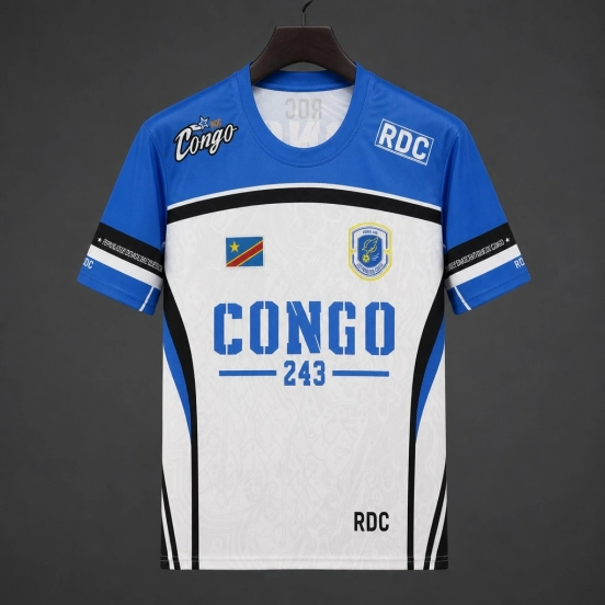 2026 DR Congo  White with Blue  "CONGO 243" Special Edition Jersey