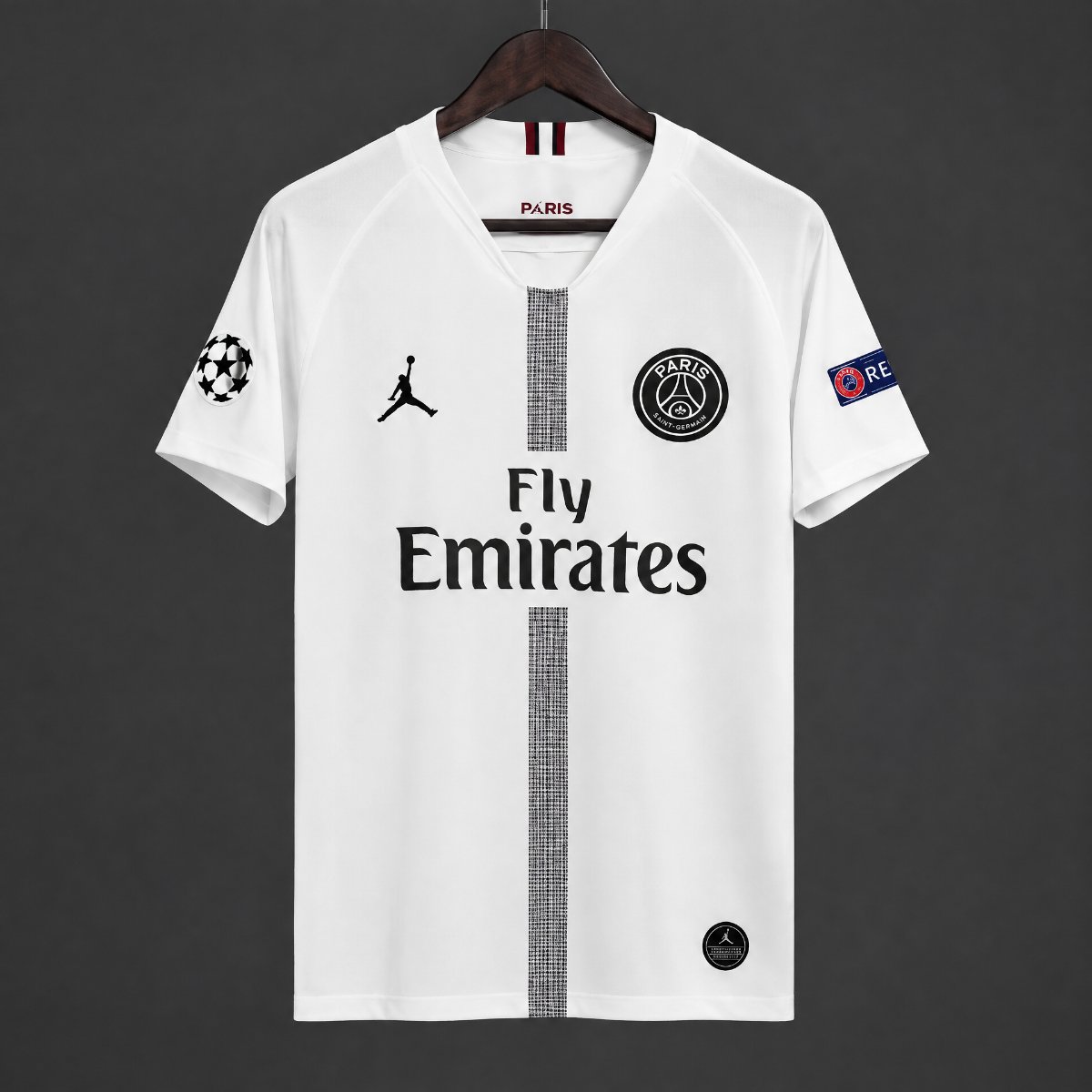 Retro 18/19 PSG Away White Jersey With Champions Patch