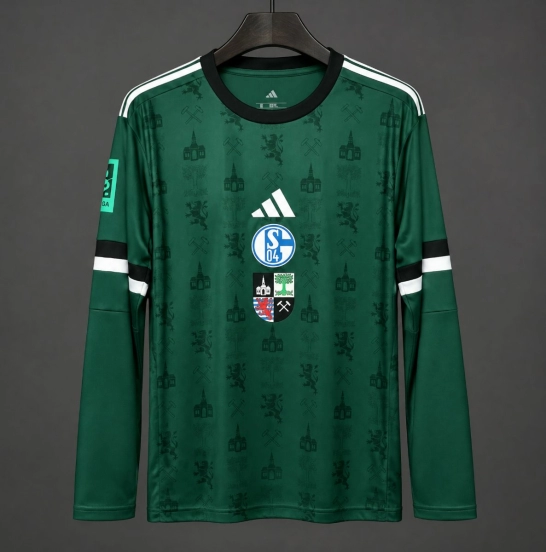 25/26 Schalke 04 Green 150Th Anniversary Long Sleeve Jersey