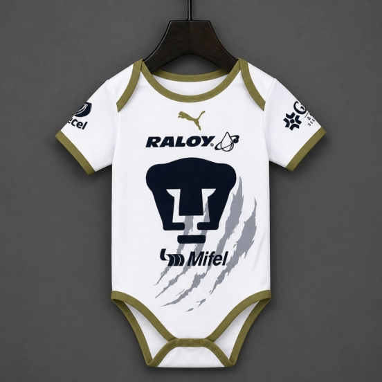 26/27 Pumas UNAM Away White Baby Romper Jersey
