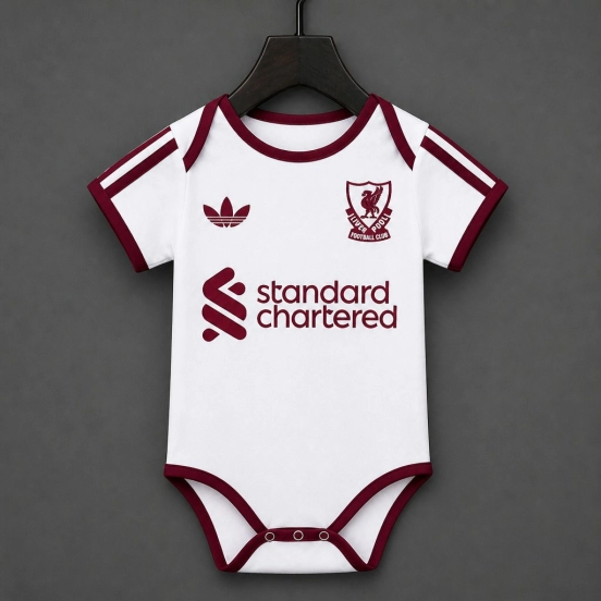 26/27 Liverpool Away White Baby Romper Jersey