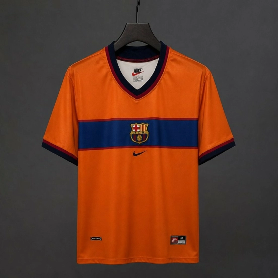 Retro 98/99 Barcelona Away Orange Jersey