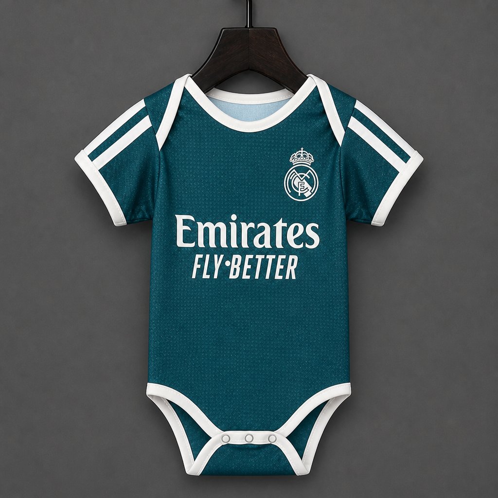 26/27 Real Madrid Away Green Baby Romper Jersey