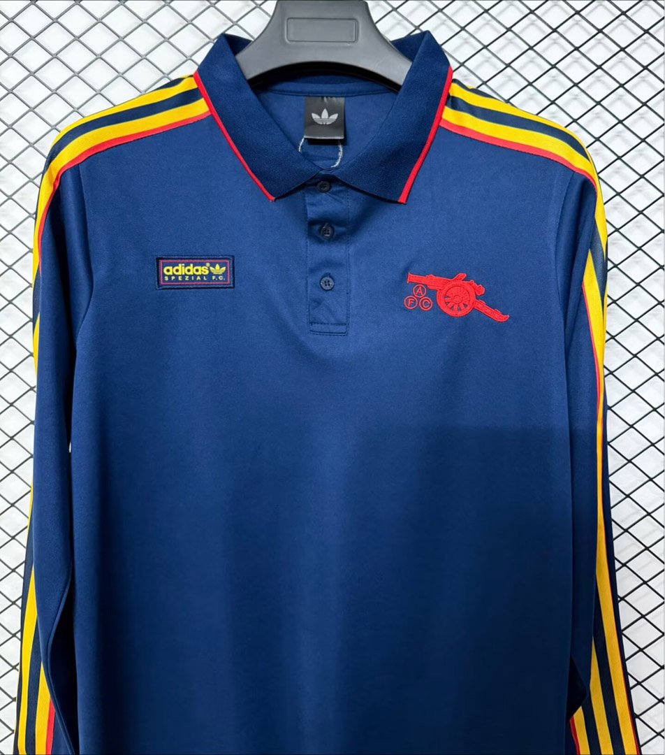 26/27 Arsenal SPZL FC Long Sleeve Navy Blue Polo Shirt
